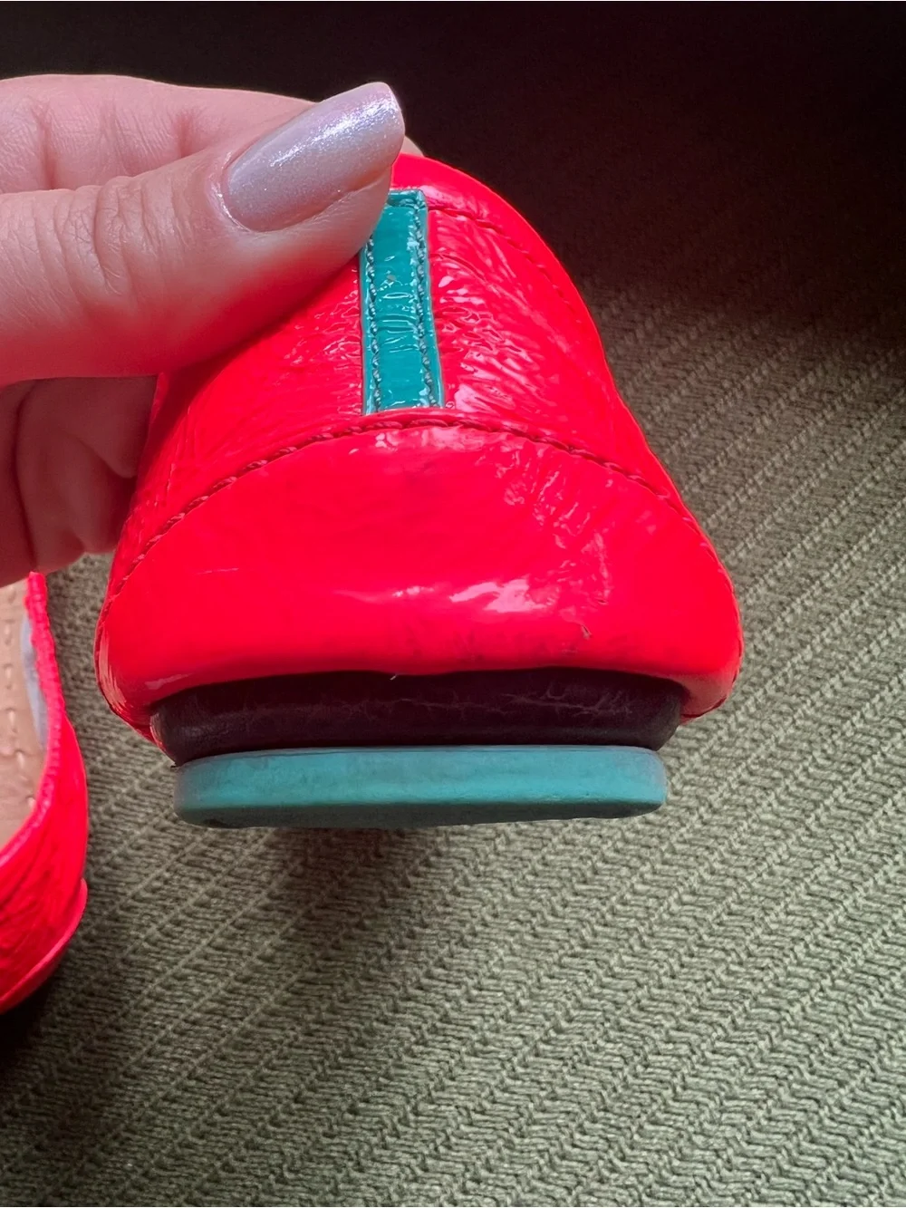 Tieks Women's Patent Red Ballet Flats - Picture 9 of 9